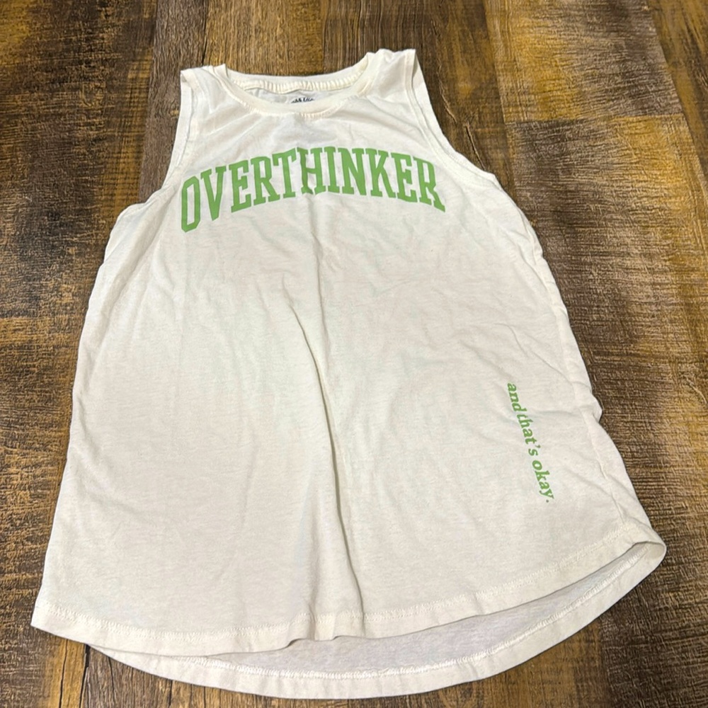 🤍Creme colored mental health tank top🤍